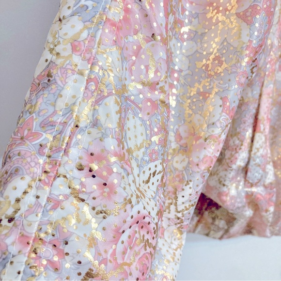 Vintage Pink & Gold Puffer Jacket Med/Lrg - Picture 7 of 11